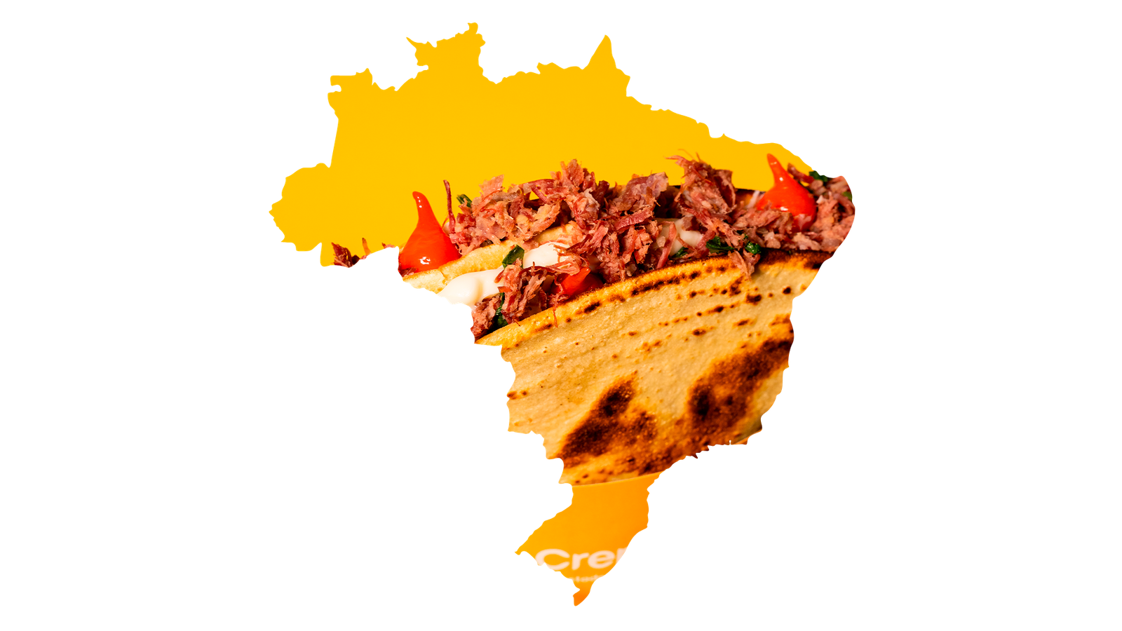 Crepe Crepefy servido no cone da marca